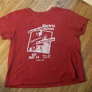 brandy Melville red graphic t shirt
